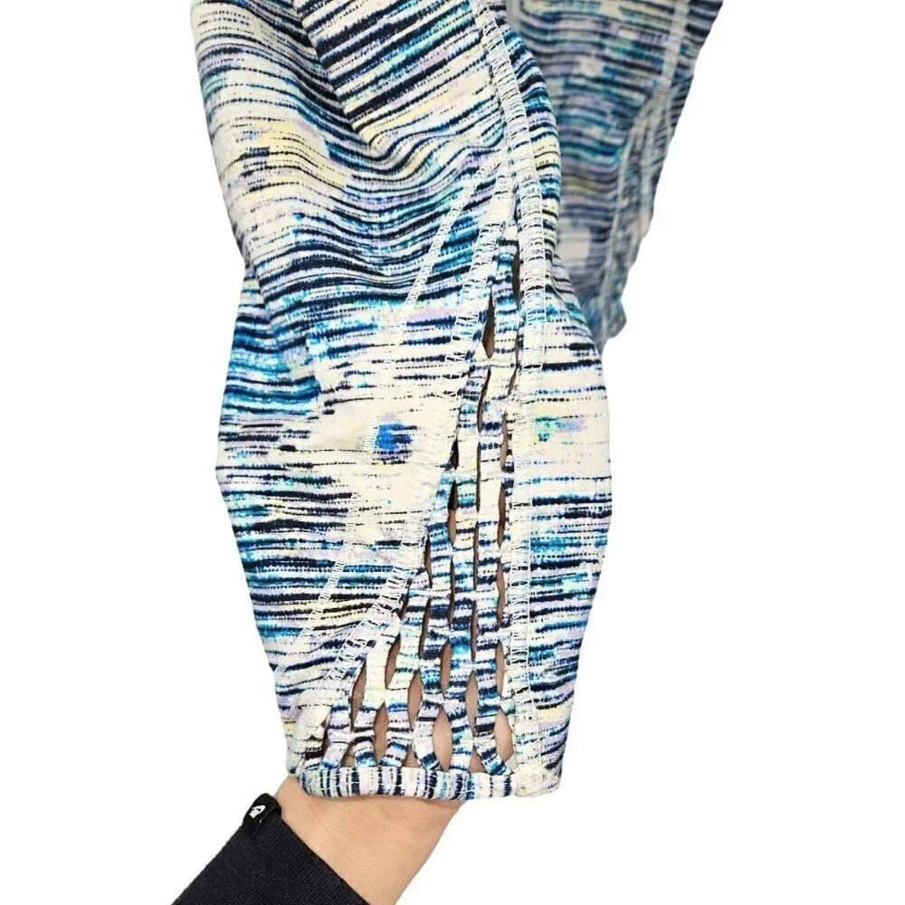 Lululemon True Self Crop II Blurry Belle Multi Leggings Sz 2 Mid Rise Yoga Capri